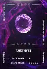 Amethyst digital mineral card
