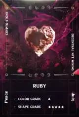 Ruby digital mineral card