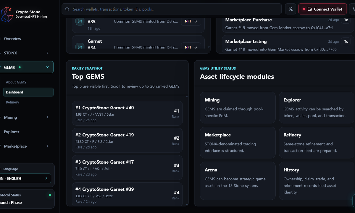 GEMS Utility desktop example screen