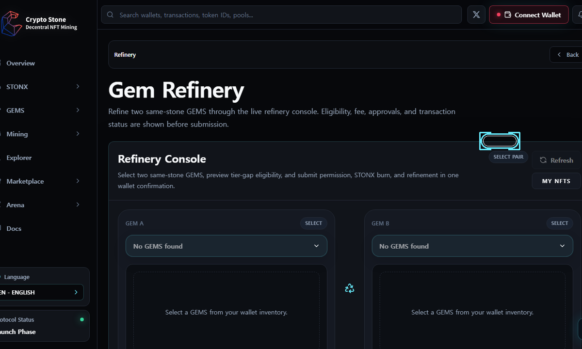 Refinery desktop example screen